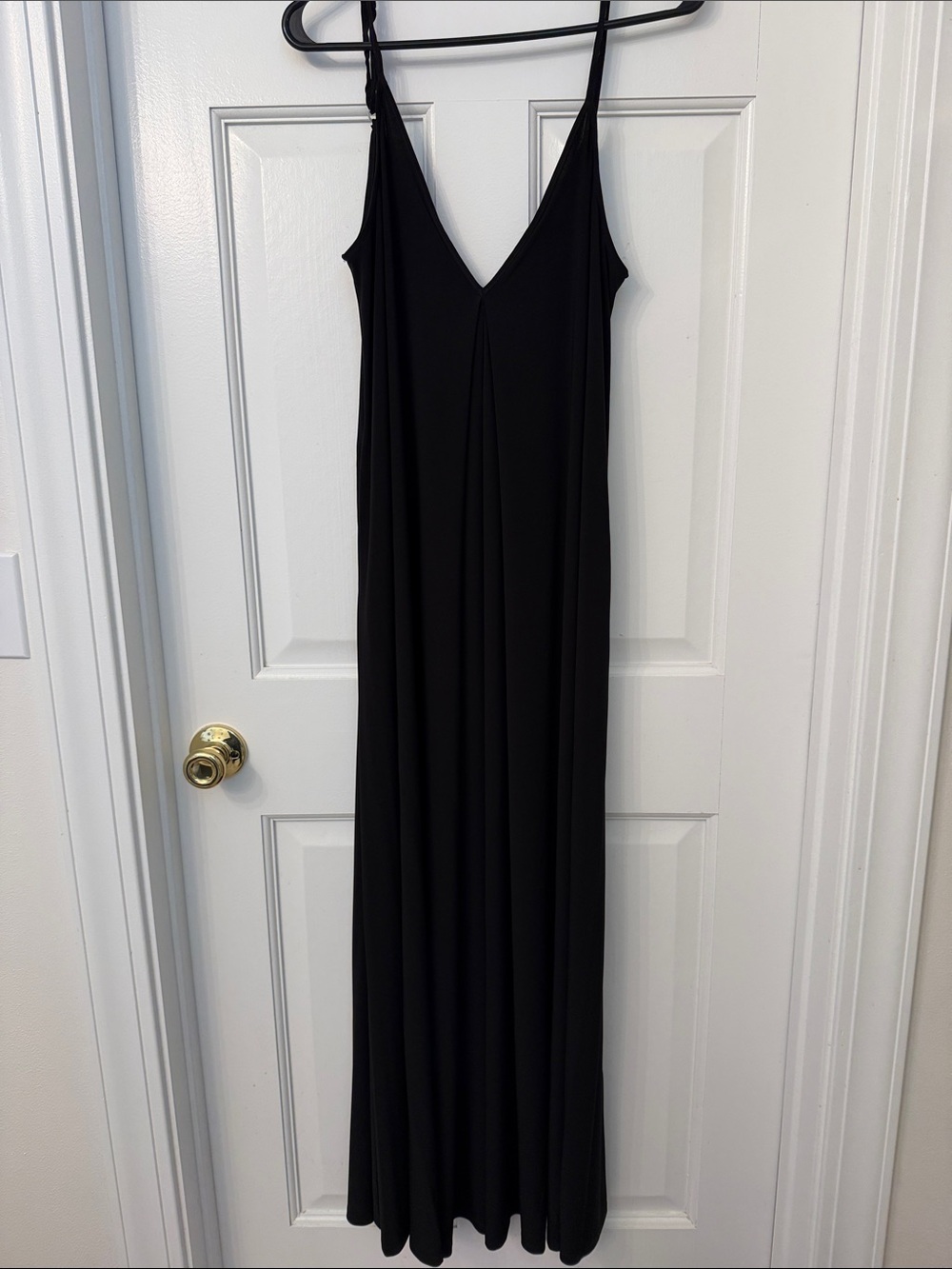 Ramy Brook Black V-Neck Spaghetti Strap Maxi Dress